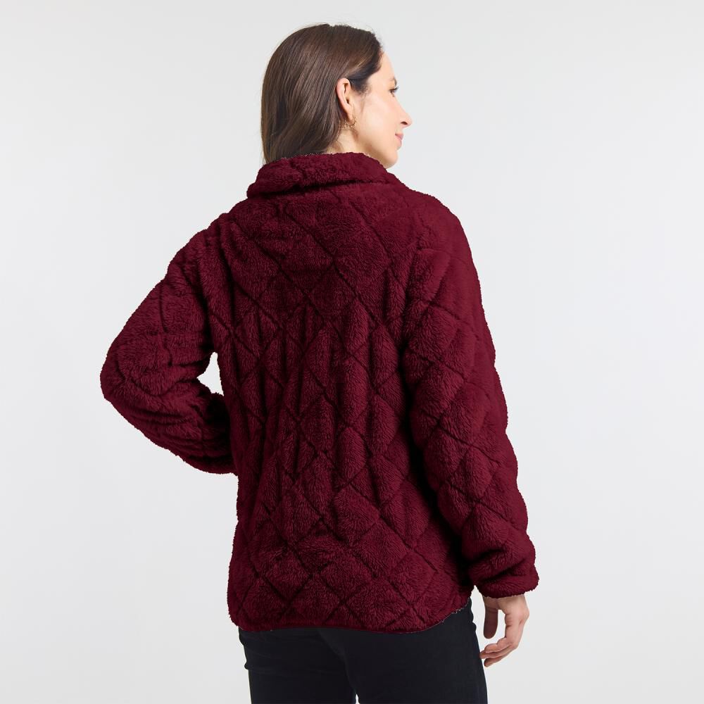 Polerón Quilt Fleece Regular Cuello Alto Mujer Geeps image number 1.0