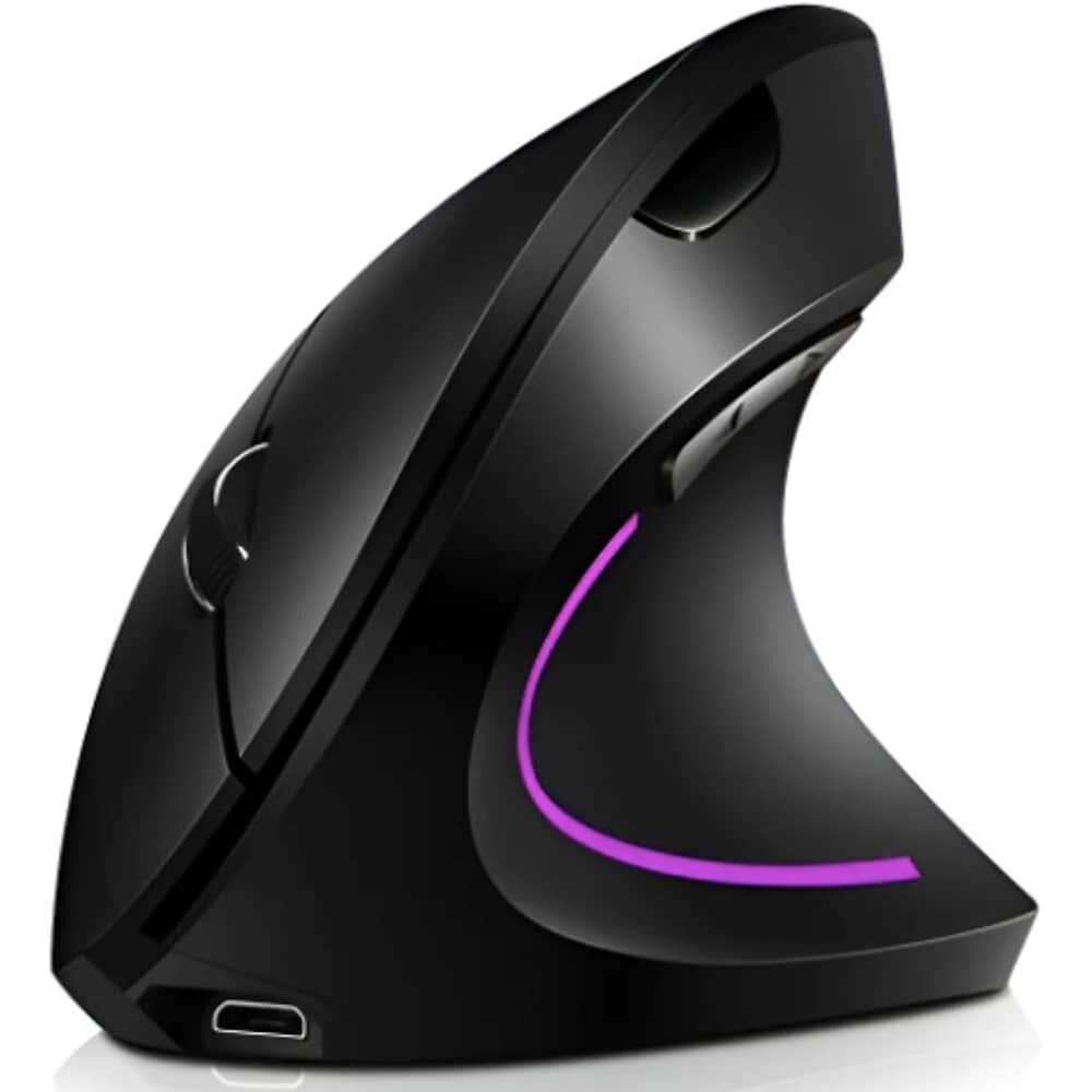 Rat&oacute;n Vertical Inal&aacute;mbrico 2.4g Recargable X Usb Ergon&oacute;mico Color Negro image number 5.0