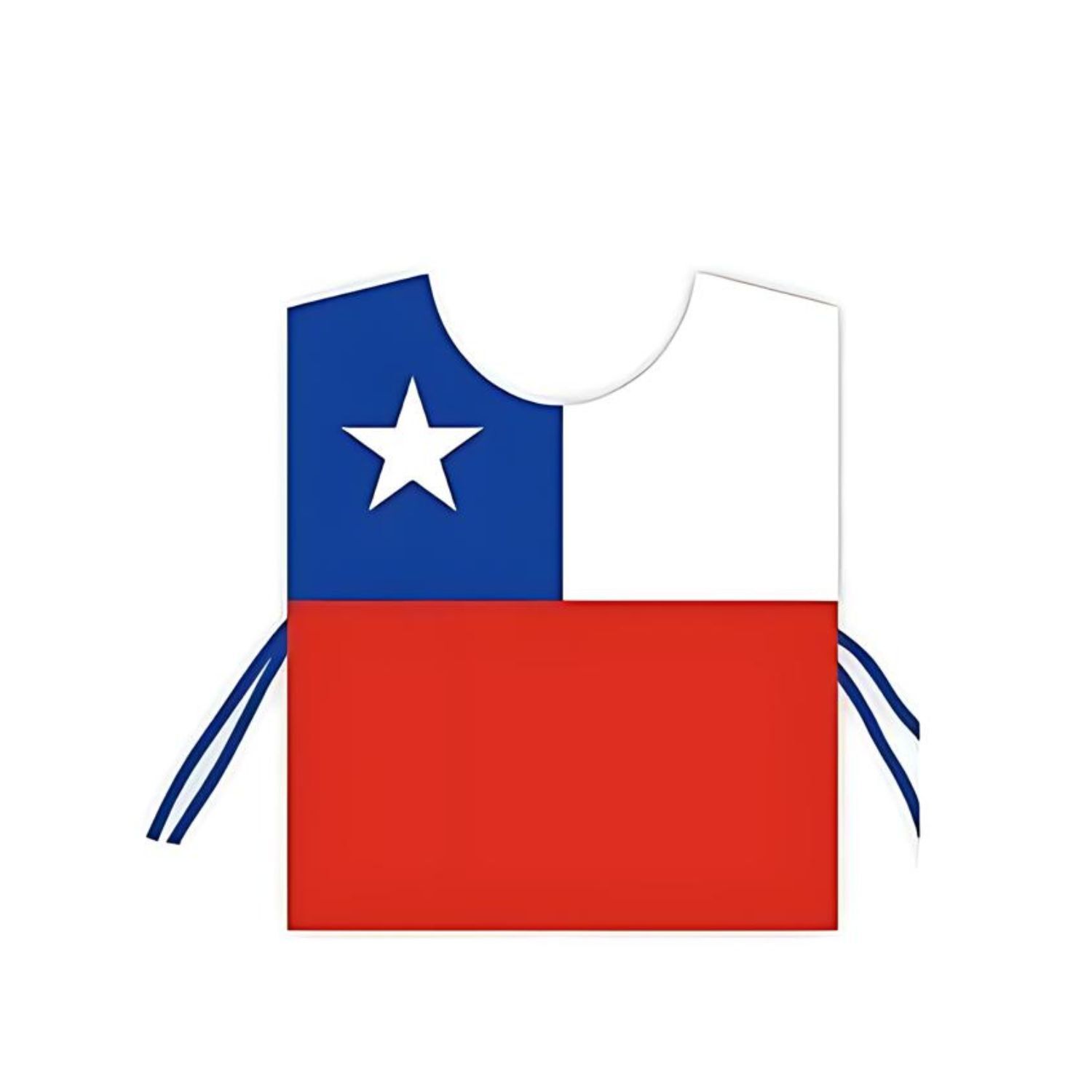 Pechera Dise&ntilde;o Bandera Chilena 50x70cm Para Asado Cocina image number 0.0