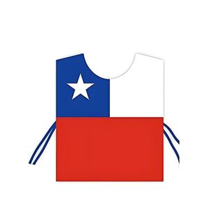 Pechera Dise&ntilde;o Bandera Chilena 50x70cm Para Asado Cocina