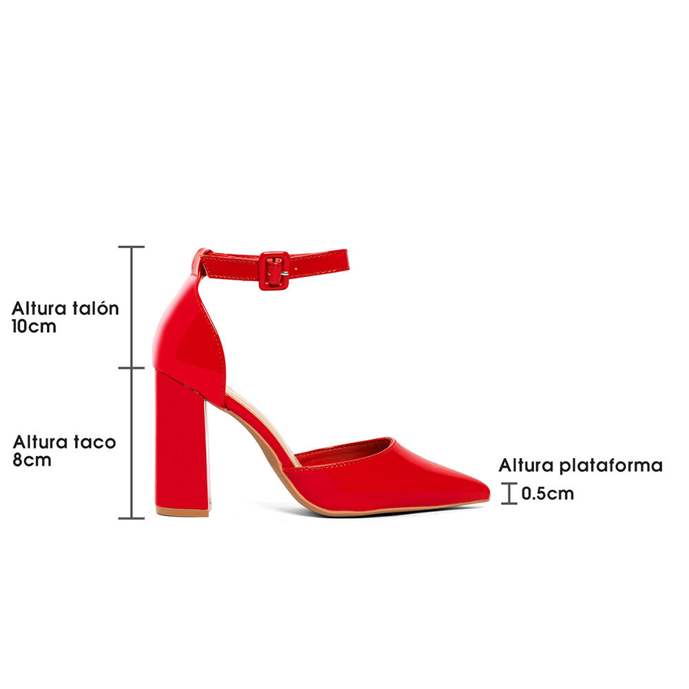 Zapato Taco Alto Rojo Fiesta Mujer Weide Gh62 image number 7.0