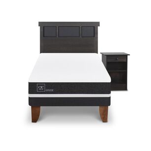 Cama Europea Cic Ortopedic / 1.5 Plazas / Base Normal + Set De Maderas
