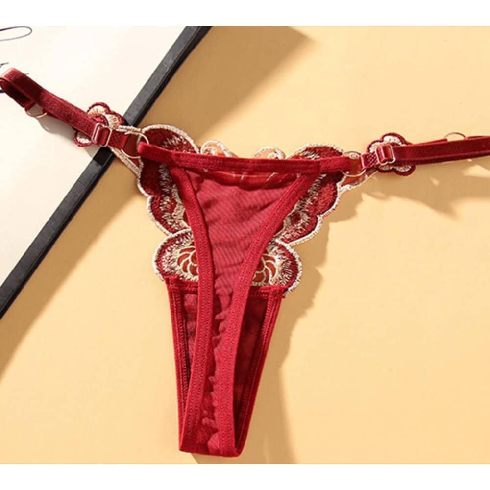 Colaless Bordado Mariposa, Cinta Ajustable Lenceria Exotica image number 17.0