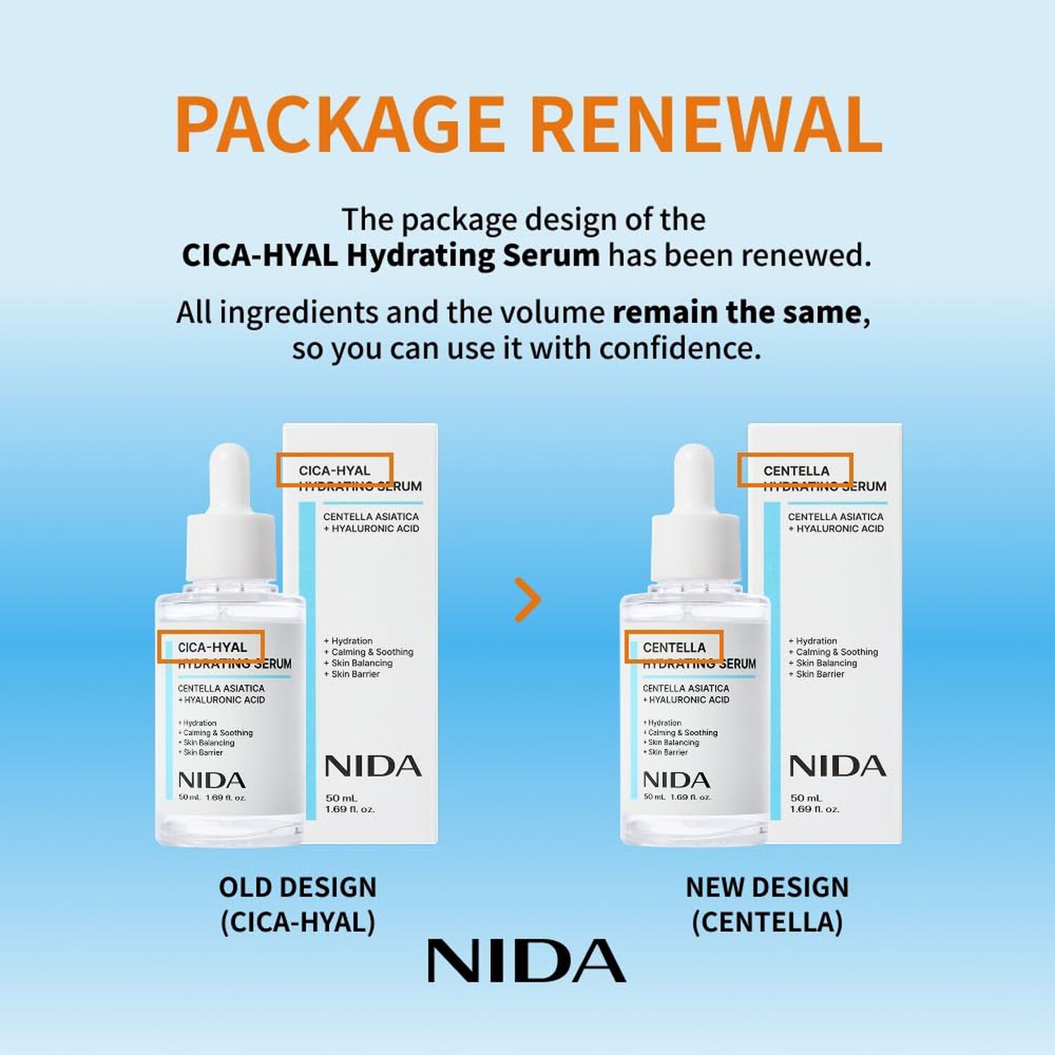 Centella Hydrating Serum (nida) - 50ml Serum Calmante E Hidratante Con Centella Asi&aacute;tica Y &Aacute;cido Hialur&oacute;nico image number 5.0