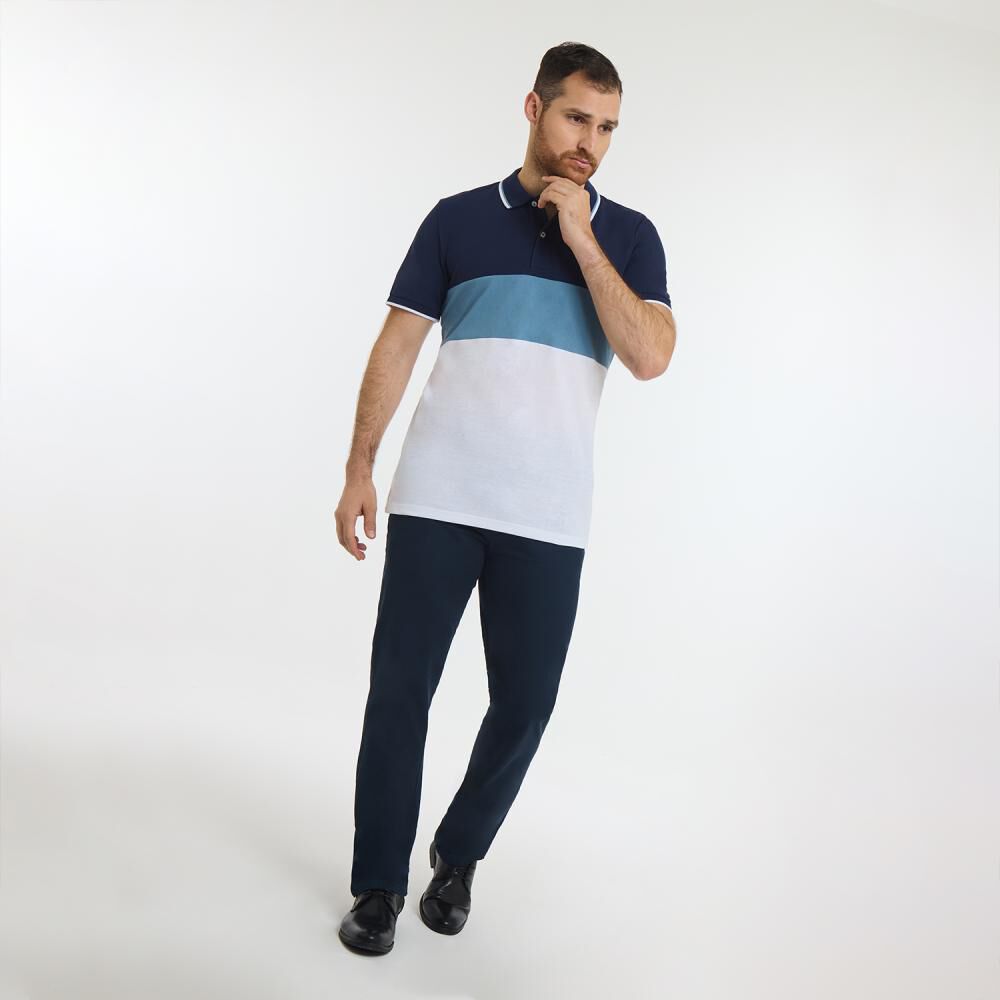 Polera Bloque Color Regular Manga Corta Cuello Piqué Hombre Herald image number 1.0