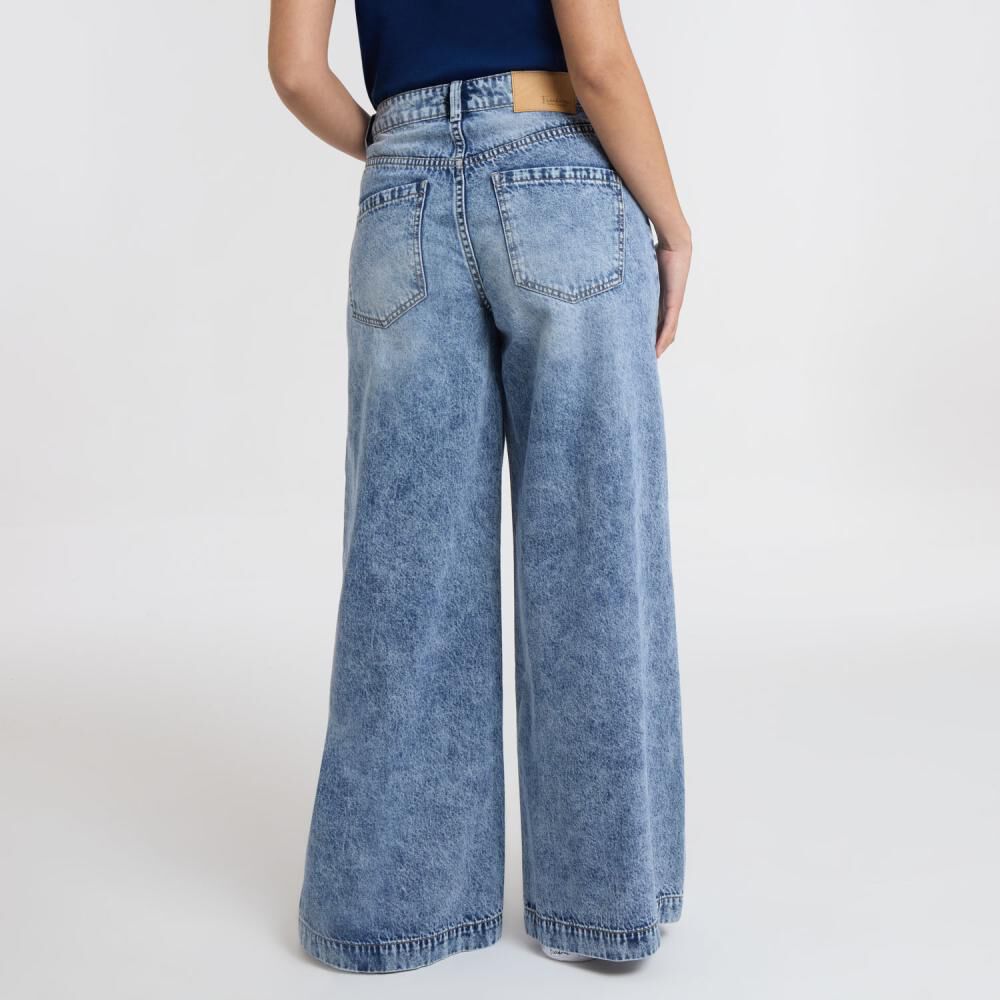 Jeans Tiro Medio Wide Leg Mujer Freedom image number 3.0