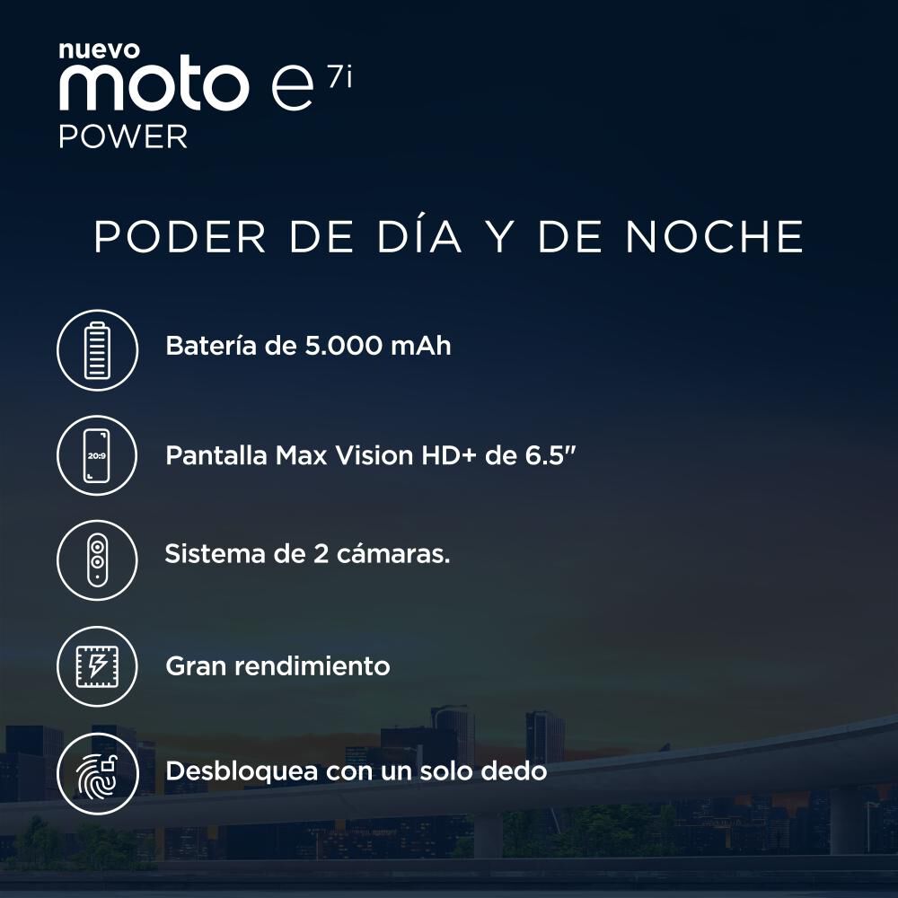 Smartphone Motorola E7i Power Azul / 32 Gb / Claro image number 2.0