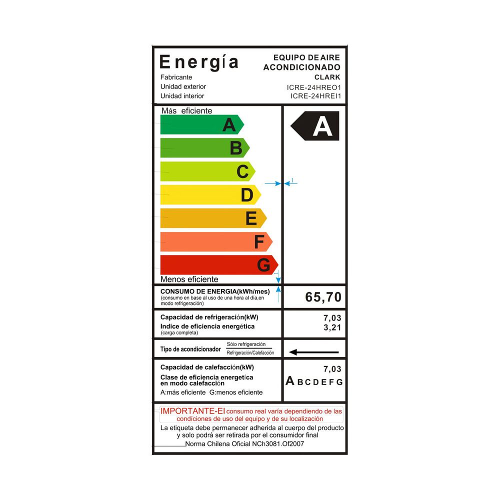 Aire Acondicionado Split Muro Inverter 24000 Btu R32 image number 5.0
