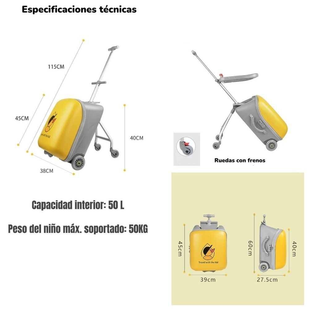 Maleta De Viaje Infantil Convertible 2 En 1 By Lubabycas image number 7.0