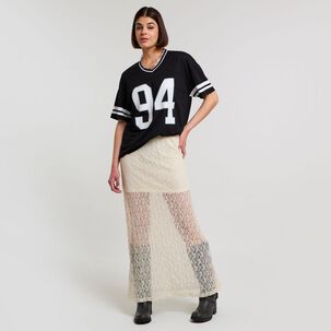 Falda Larga Encaje Tiro Medio Mujer Rolly Go Falda Larga Encaje Tiro Medio Mujer Rolly Go