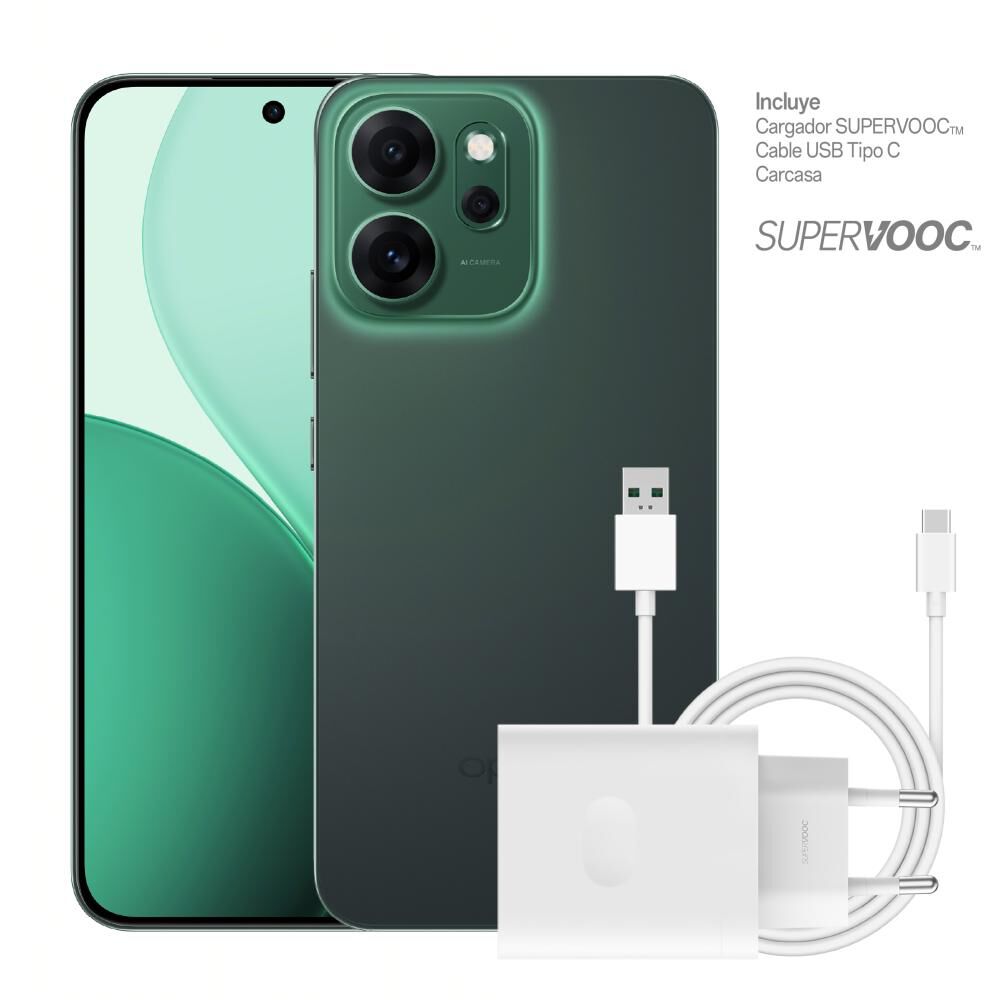 Smartphone Oppo Reno14F / 5G / 256 GB / Verde / Liberado image number 0.0