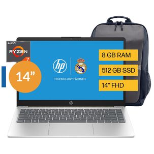 Notebook 14" HP 14-EM0015LA / AMD Ryzen 7 / 8 GB RAM / 512 GB SSD