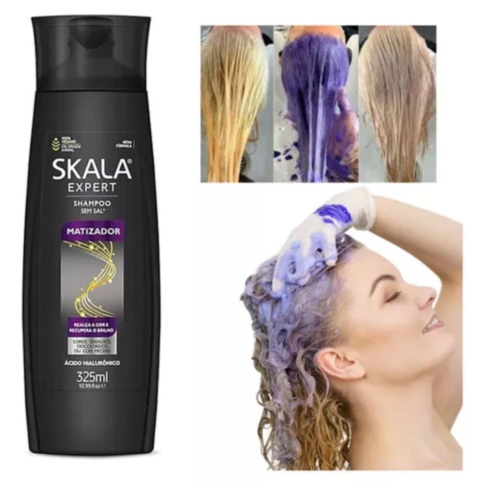 Shampoo Matizador Con Acido Hialuronico Skala Expert 325 Ml image number 3.0