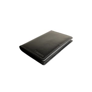 Porta Pasaporte De Cuero Negro Tratur