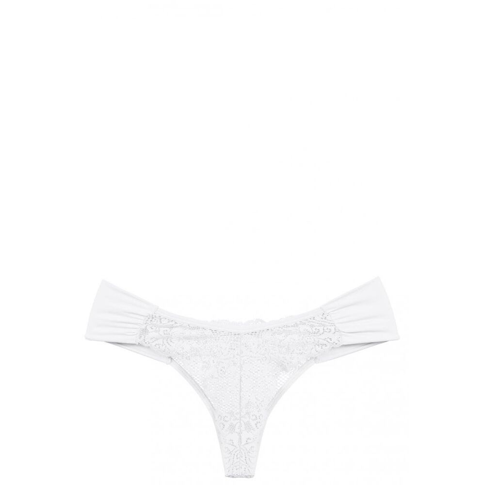 Colaless Lateral Drapeada Y Encaje Blanco 2rios image number 2.0