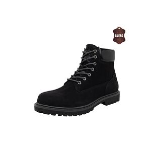 Botin De Cuero Augusto Negro London Adixt