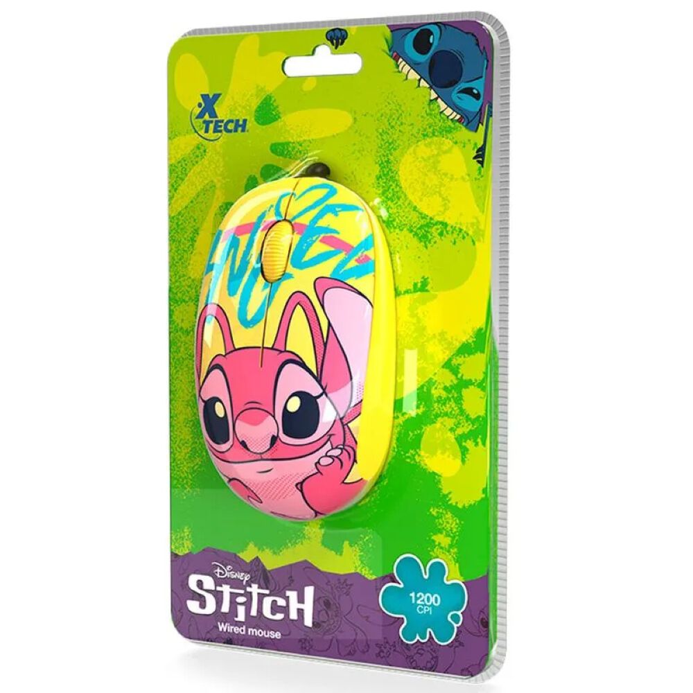 Mouse Xtech Disney Stitch Wired 1200dpi Amarillo image number 3.0
