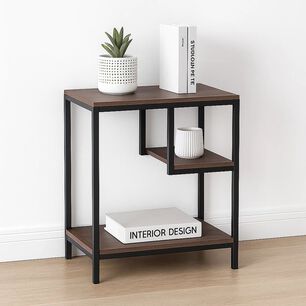 Mesa Auxiliar De 3 Niveles Con Estantes Abiertos 60x40x67
