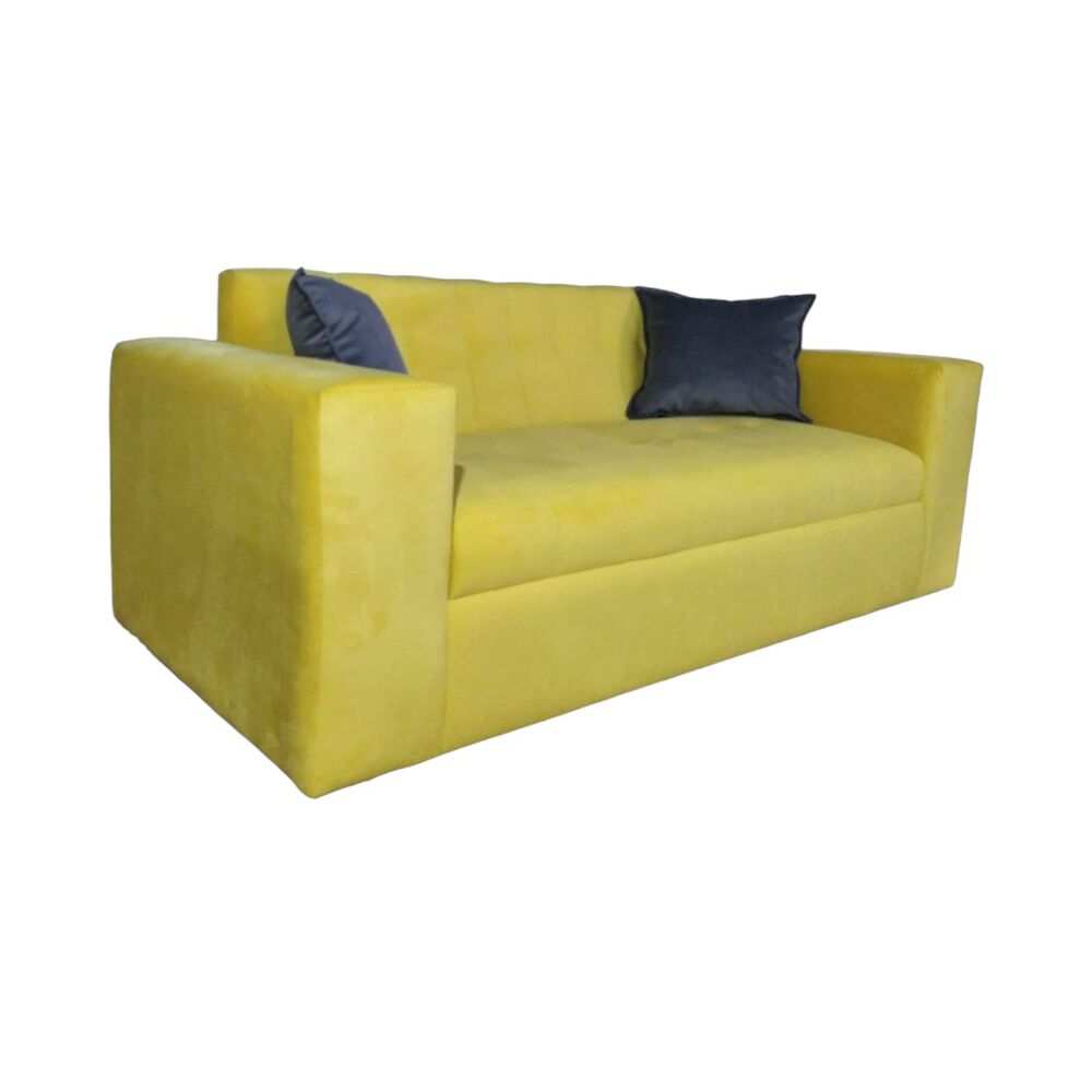 Sofa Tres Cuerpos Felpa Ocre image number 0.0