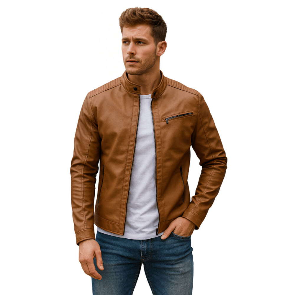 Chaqueta Ecocuero Soft Berlin Hombre image number 0.0