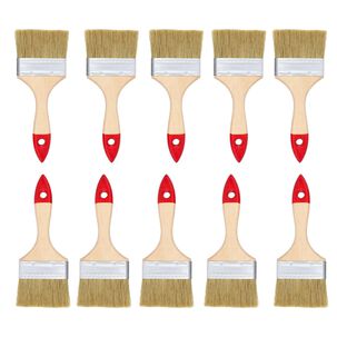 Set 10 Brocha Mango Madera 3 Pulgadas Para Pintura Pintar