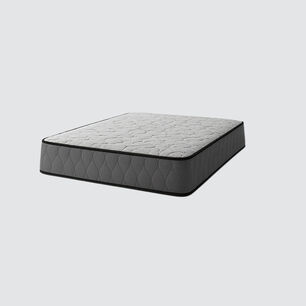 Colchon Hipnos 2.0 Plaza Resorte Bonell Altura 25 Cm Gris /blanco