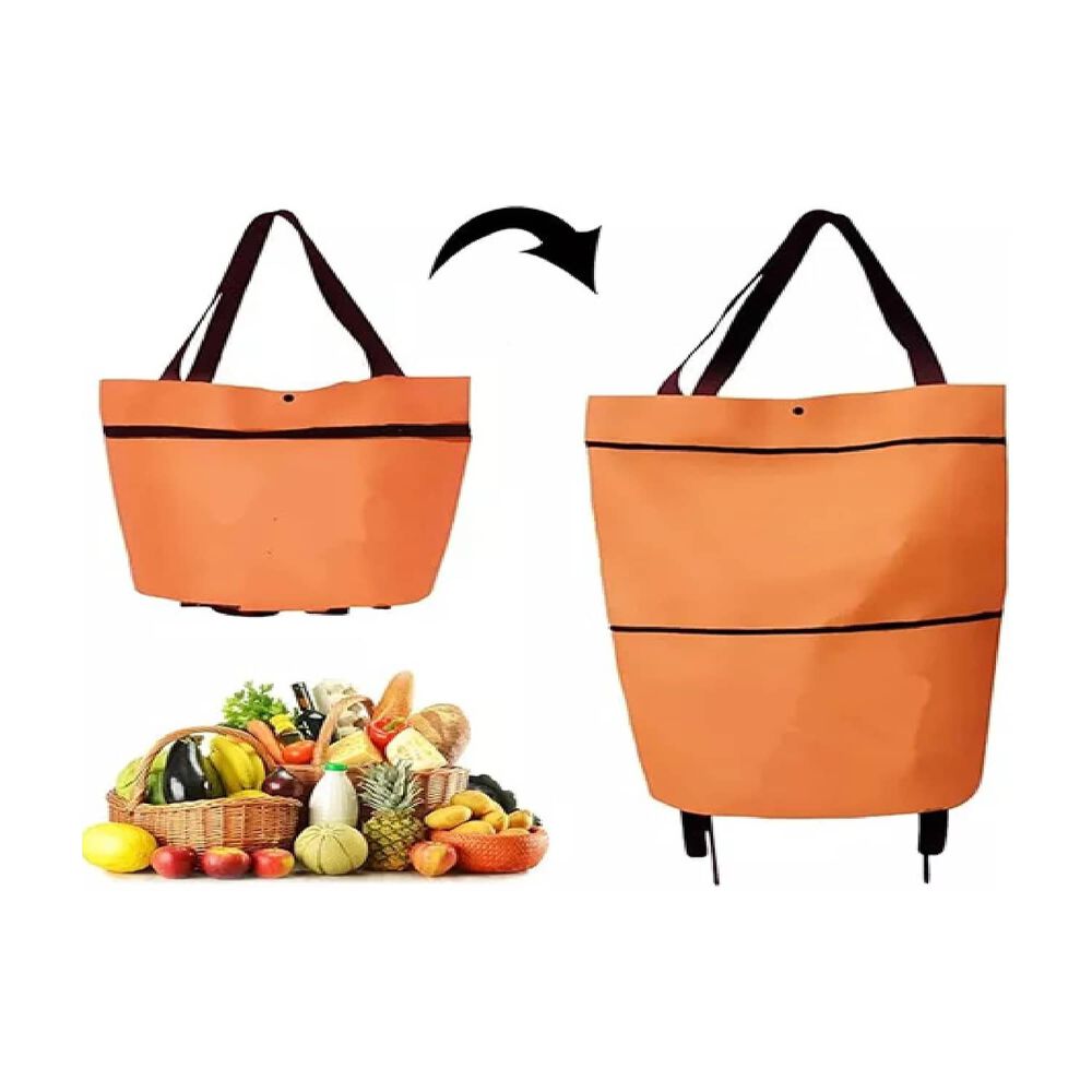 Bolso Plegable Ruedas Carrito Compras Bolsa Reutilizable image number 0.0