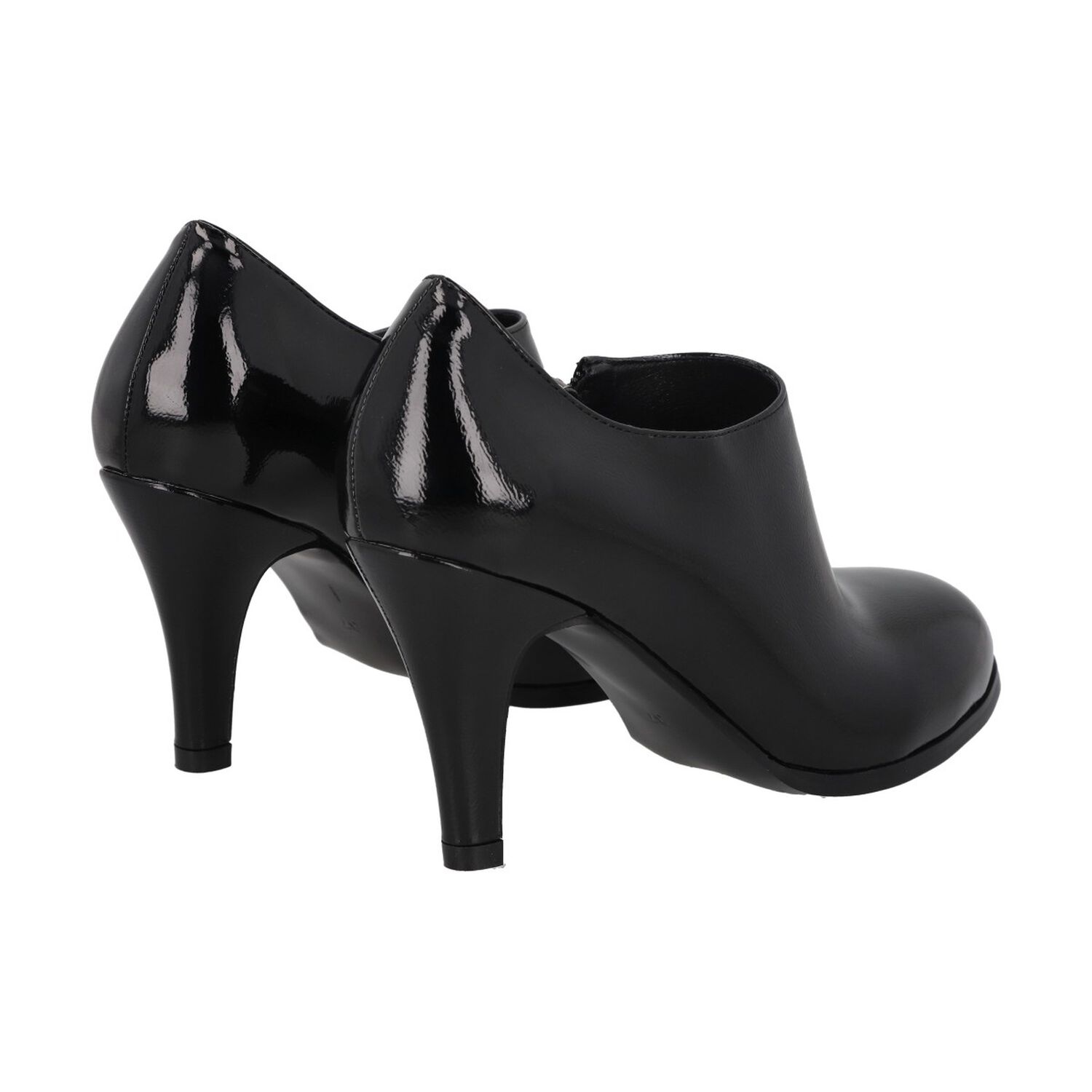 Botin Bobbi Negro Charol Taco Medio Police image number 4.0