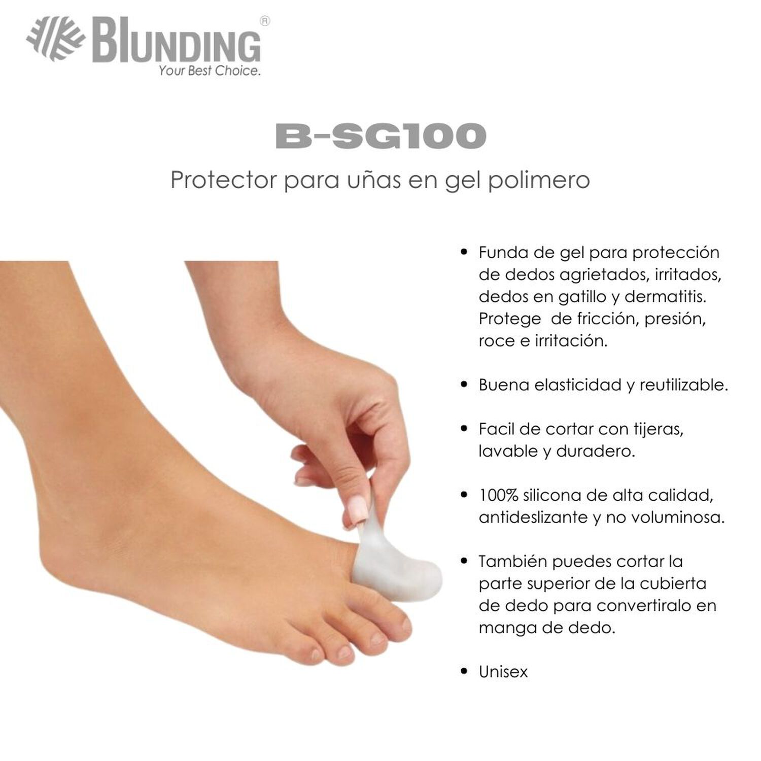 Protector Para U&ntilde;as En Gel Pol&iacute;mero-talla M-blunding image number 1.0