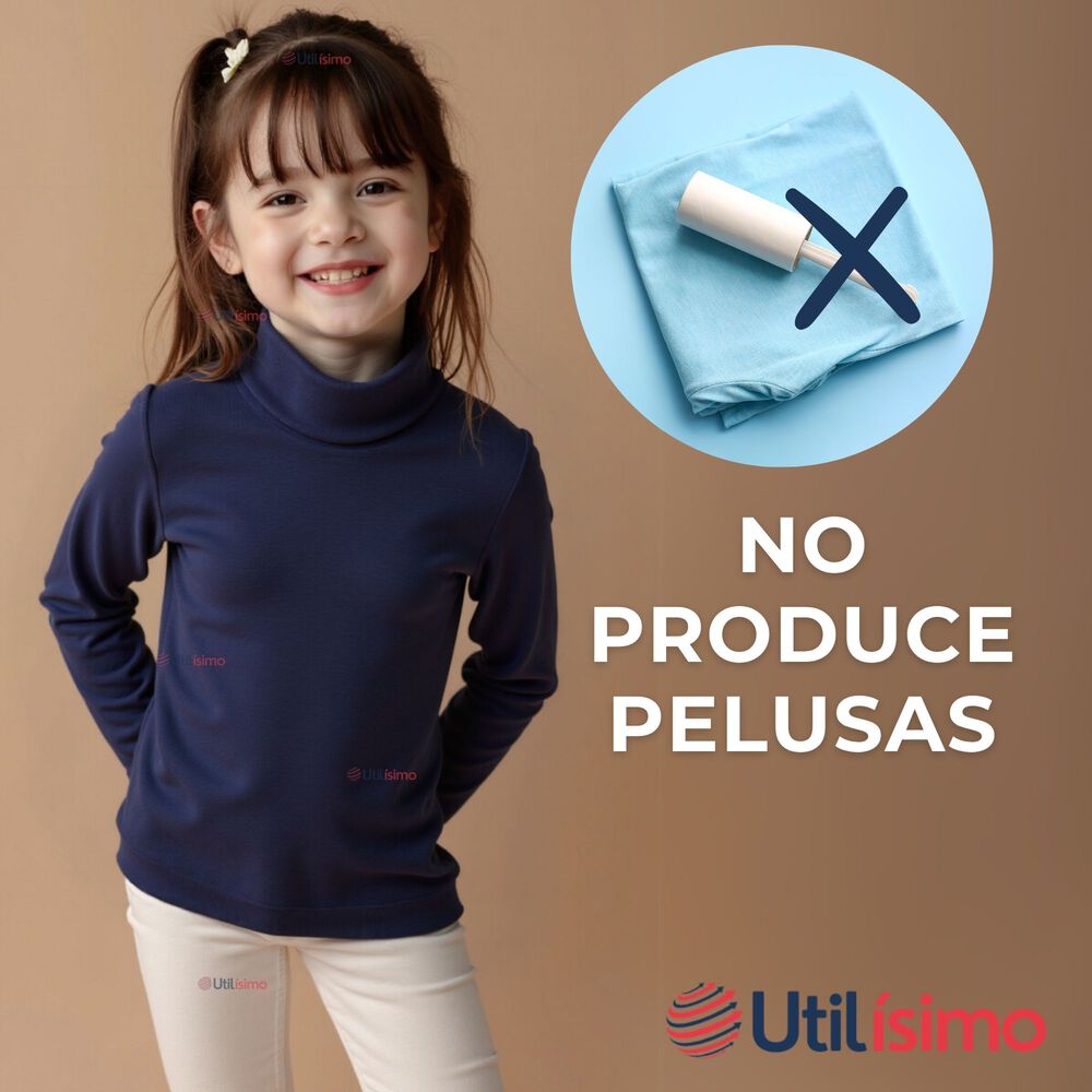 Primera Capa Escolar Bamb&uacute; Invierno Camiseta Ni&ntilde;a Cuello Beatle Polera image number 9.0