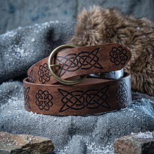 Cinturon Vikingo Medieval De Cuero Pu Accesorio Cosplay