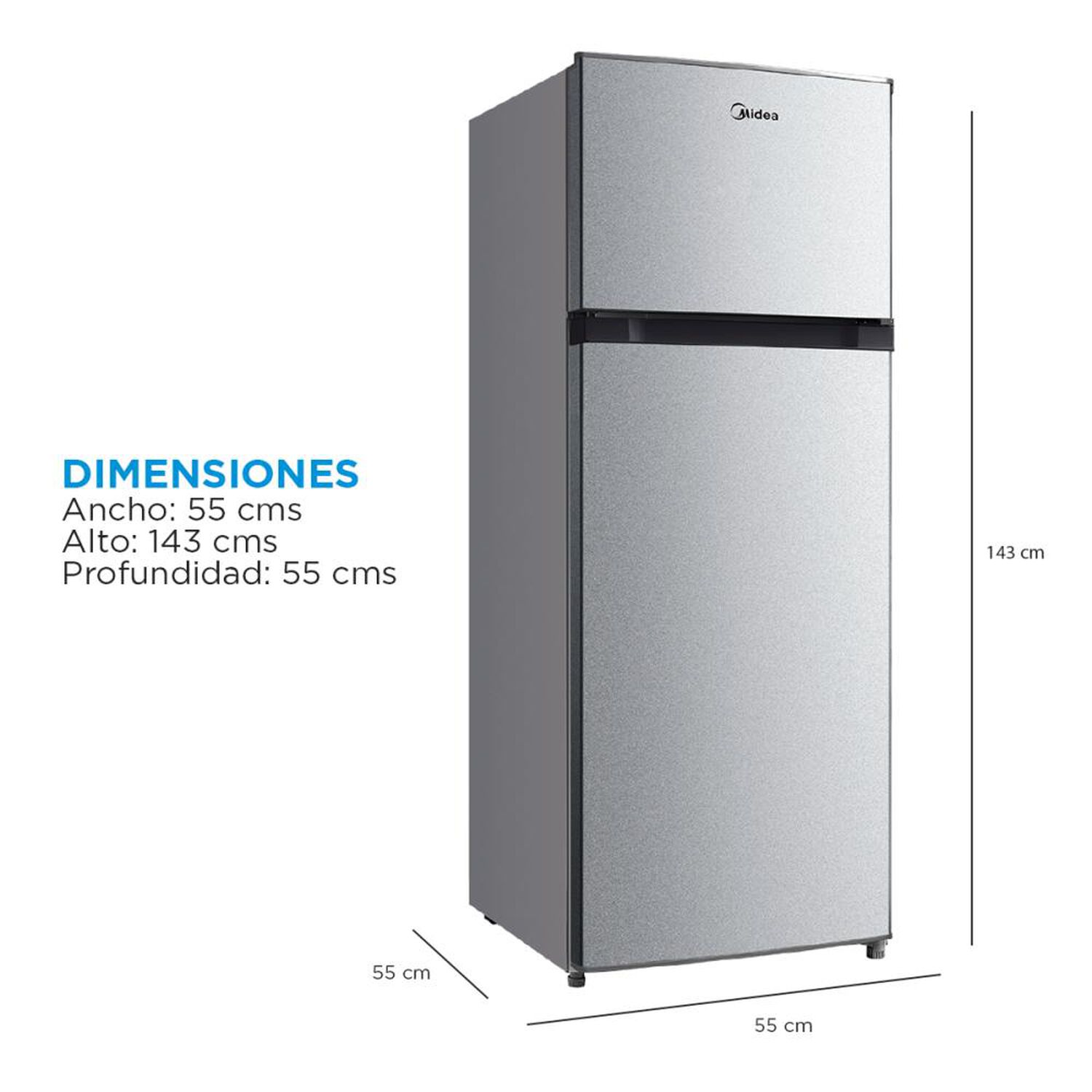 Refrigerador Top Freezer Midea MDRT294FGE50 / Fr&iacute;o Directo / 204 Litros / E image number 2.0