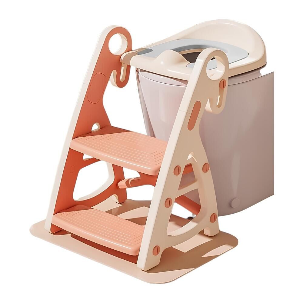 Asiento Adaptador Escalera Inodoro Ni&ntilde;os Rosado Lubabycas image number 8.0