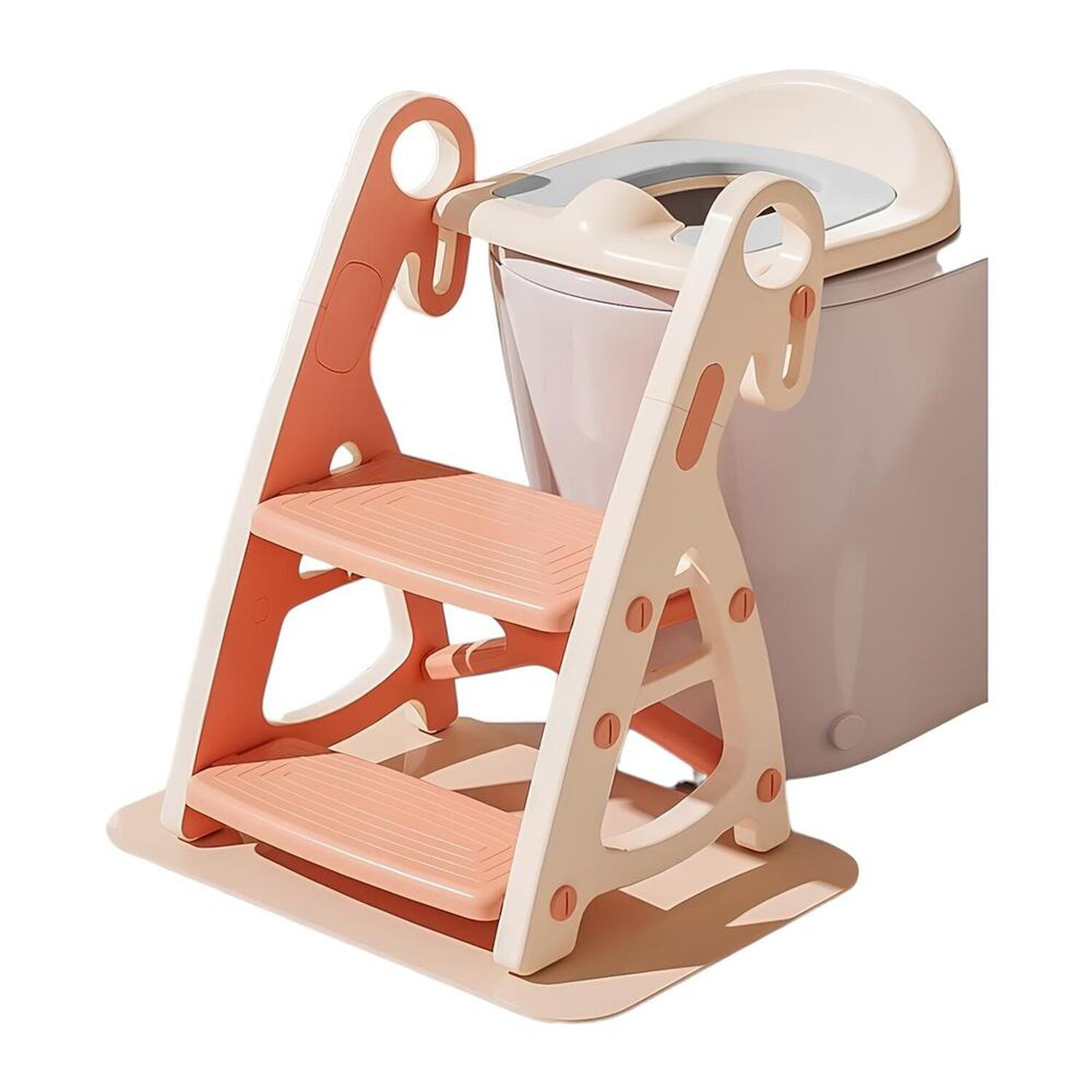 Asiento Adaptador Escalera Inodoro Ni&ntilde;os Rosado Lubabycas image number 8.0