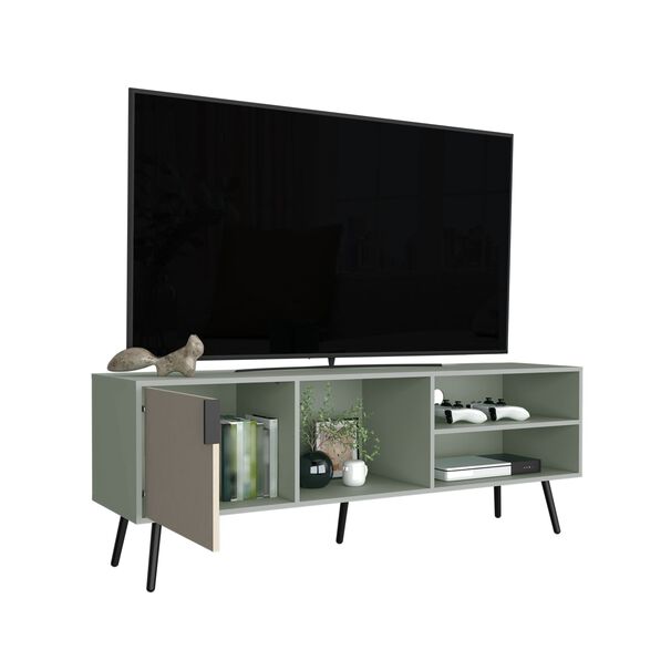 Rack Tv 65" Con 1 Puerta Abatible 58x160x40 Cm