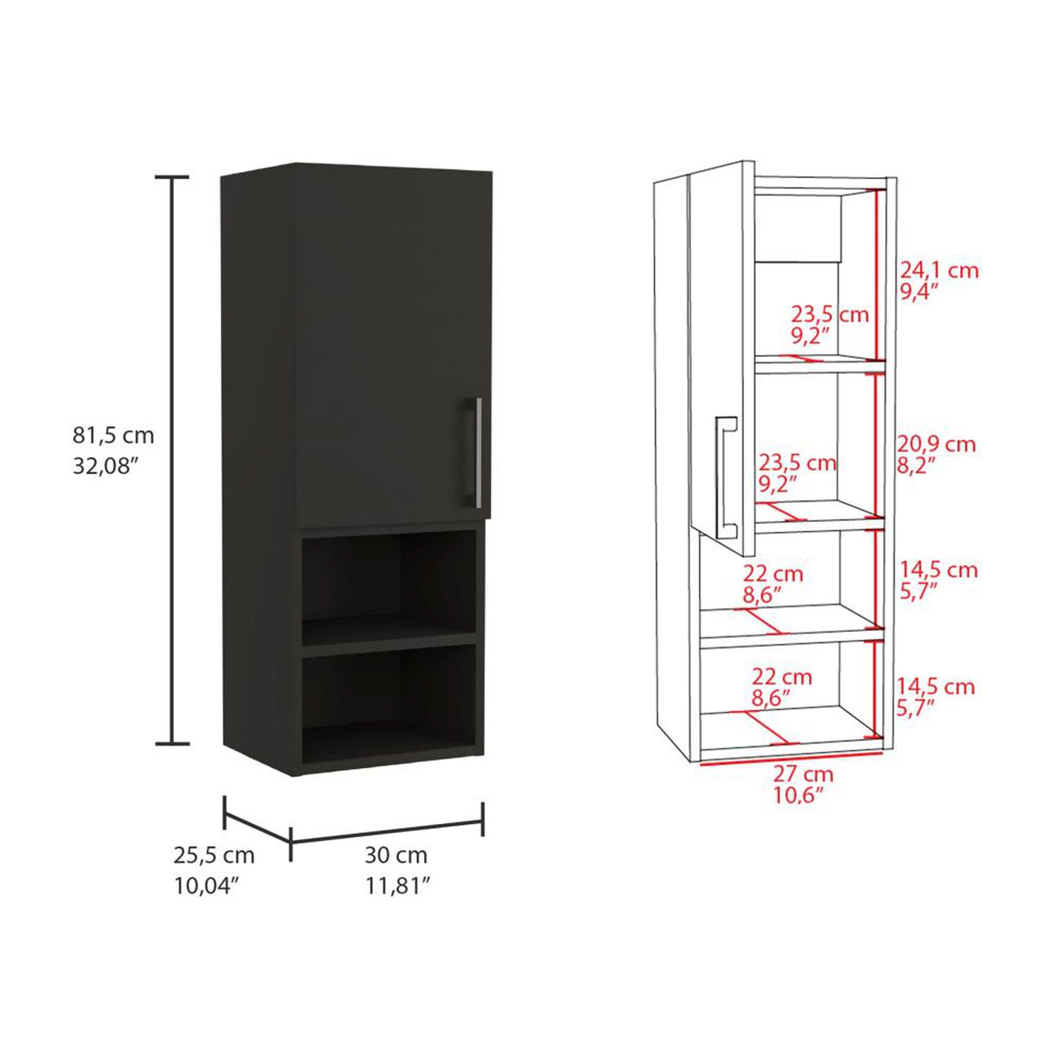 Mueble De Ba&ntilde;o Tuhome Almacenamiento Barcelona / 1 Puerta image number 4.0