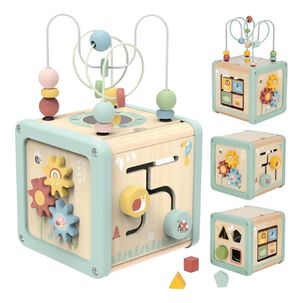 Cubo Didactico 5 En 1 Actividades Motricidad Juguete Beb&eacute;s