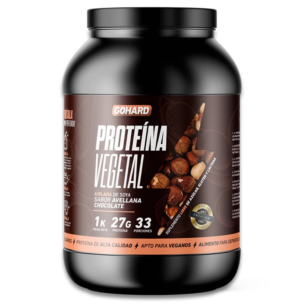 Prote&iacute;na Vegetal Soya Gohard 1kg Sabor Avellana Chocolate image number 0.0