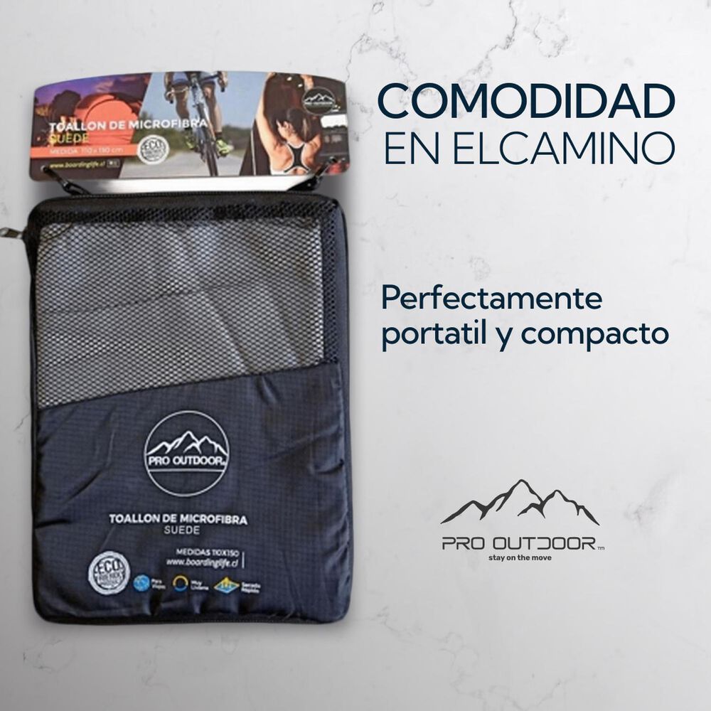 Pack Toallon Y Toalla Microfibra Suede Gris image number 1.0