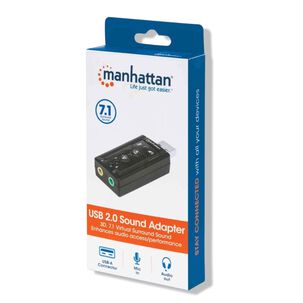 Tarjeta De Sonido Usb Con Audio 7.1 Hd Manhattan 152341