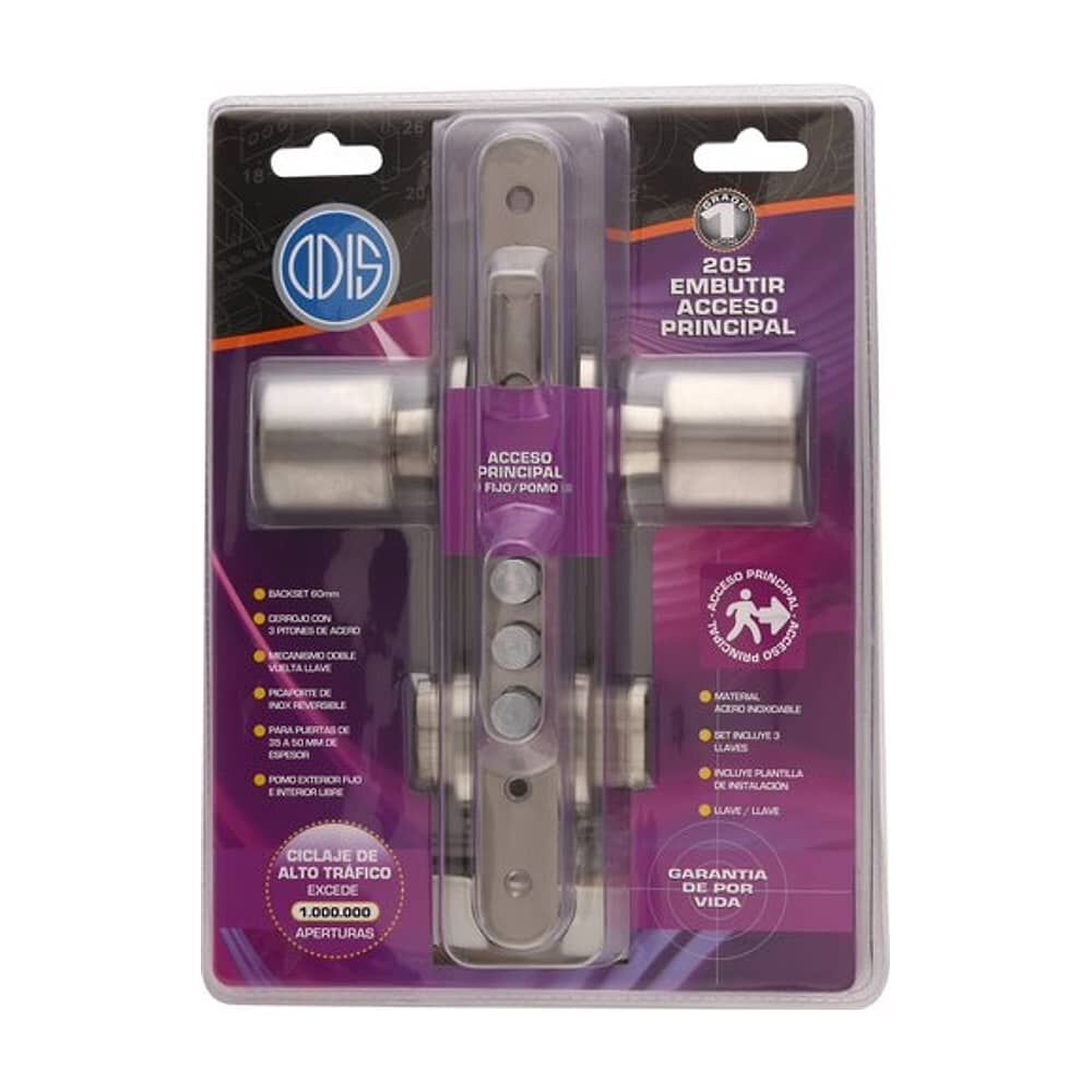 Cerradura Embutir Odis 205 Acceso - Plata image number 6.0