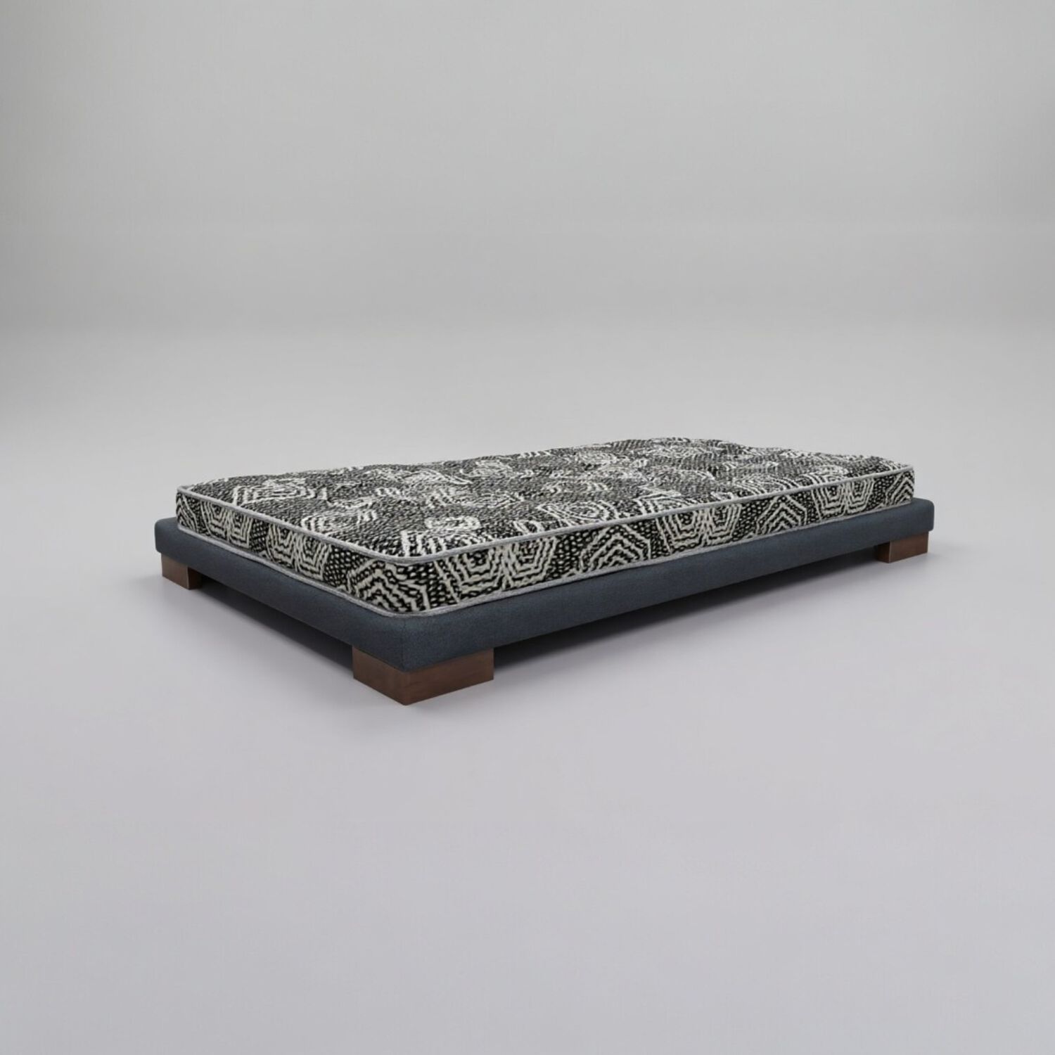 Cama 1 Plaza Box 8 Cm L180 Cm + Colchon Modelo Ideal / Con Patas De 6.5 Cm (gris) image number 1.0