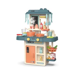 Juguete Set Cocina 42 Piezas Luz Sonido Azul Infantil 63cm