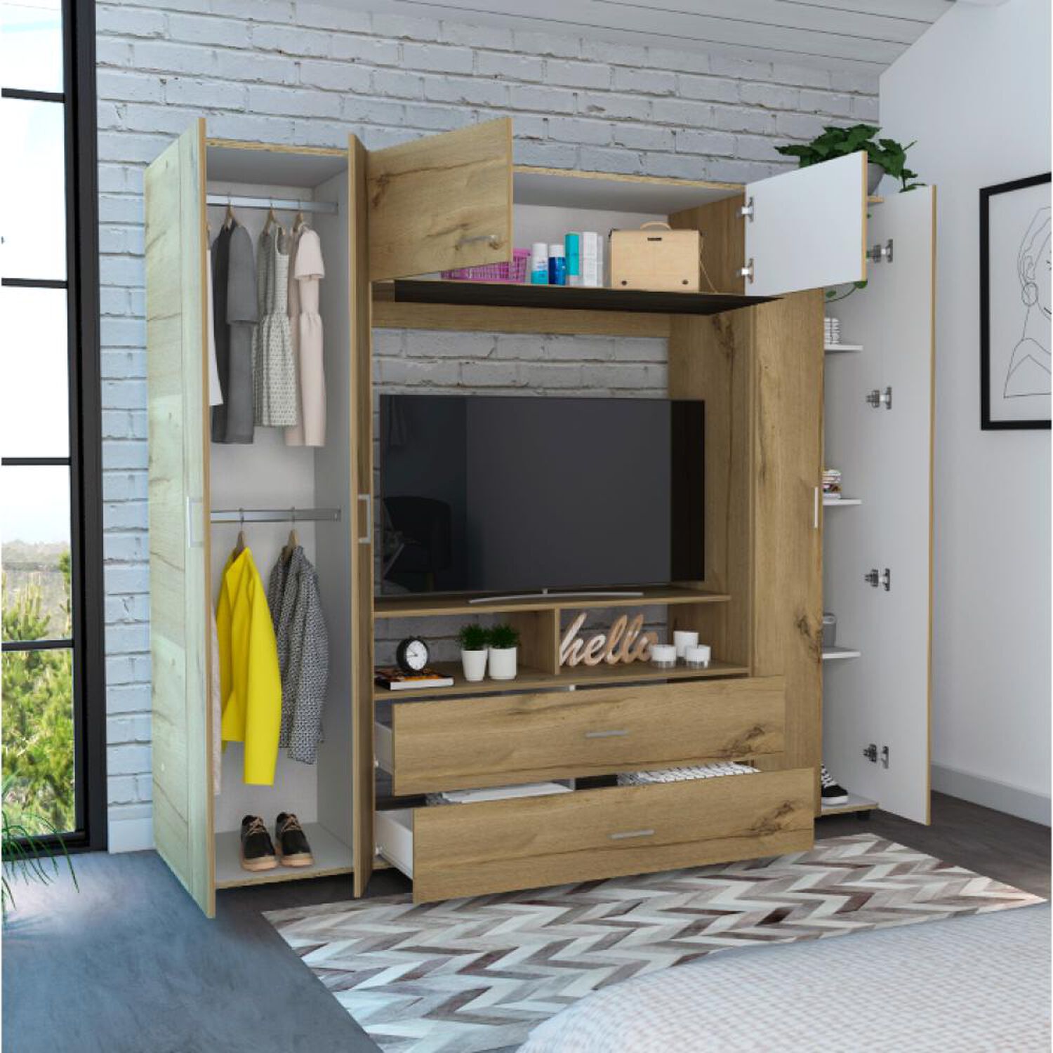 Closet Tuhome Z-200/ 6 Puertas/ 2 Cajones image number 3.0