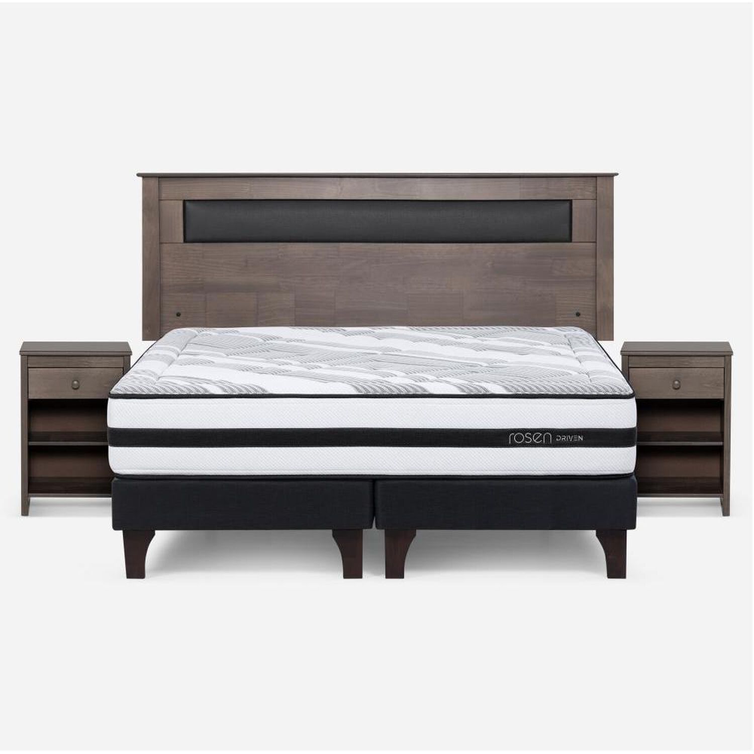 Cama Europea Rosen Driven / King / Base Dividida + Set De Maderas image number 0.0