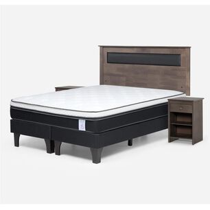 Cama Europea Rosen New Style 6 / 2 Plazas / Base Dividida + Set De Maderas