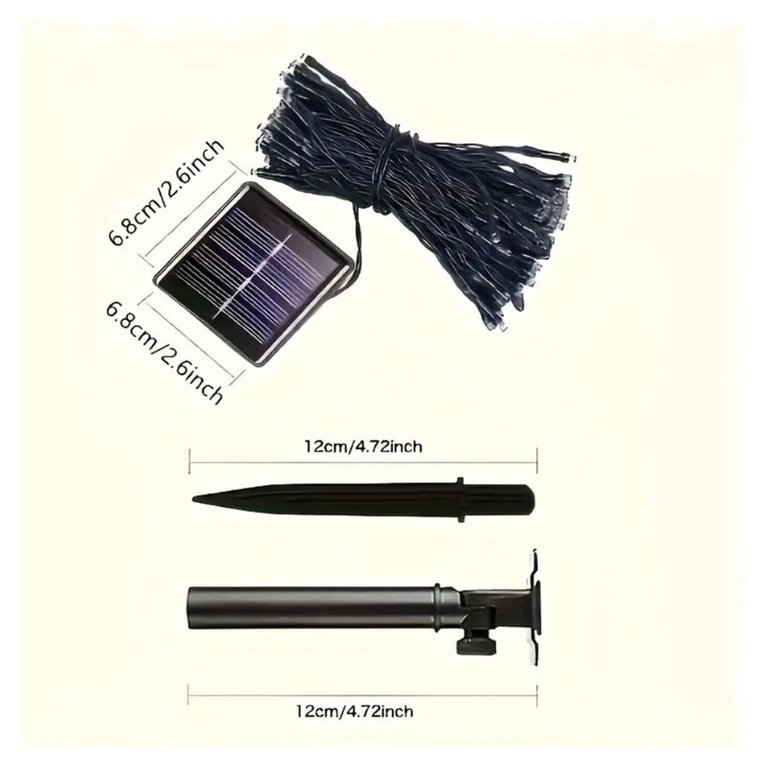 Guirnalda Luces Solares 100 Led Decoracion Jardin Terraza 200m image number 2.0