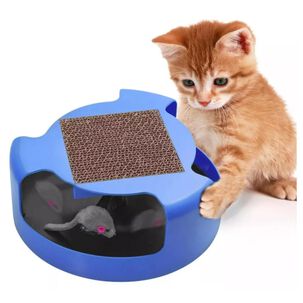 Juguete Interactivo Con Rascador Y Raton Para Gatos Mascotas