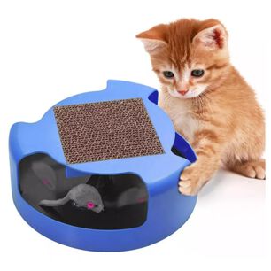 Juguete Interactivo Con Rascador Y Raton Para Gatos Mascotas