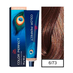 Wella - Tintura Permanente Color Perfect 6/73 Rubio Oscuro Marr&oacute;n Dorado 60gr + Oxidante 20vol 60ml